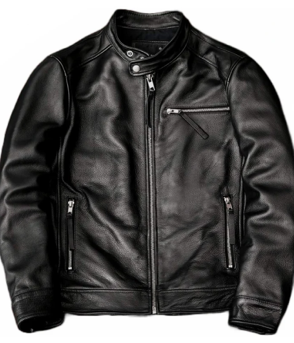 Real Black Leather Biker Jacket