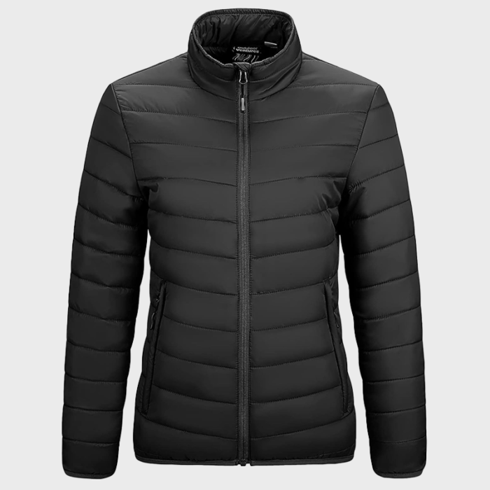 Women’s Puffer Black Zip-up Down Jacket