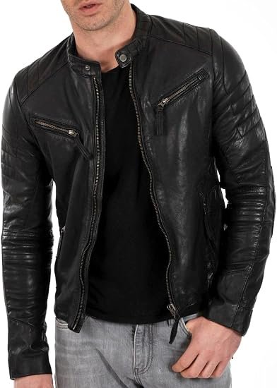 Leather Motorcycle Jacket Men