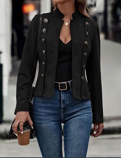 Faux Suede Jacket For Women