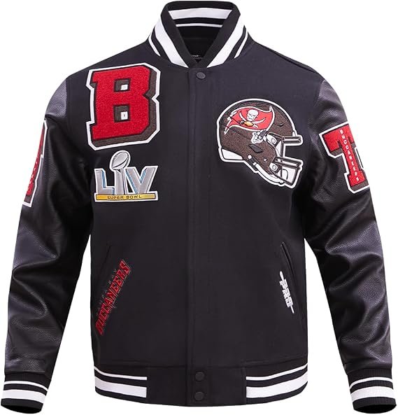 Customize Tampa Bay Buccaneers Wool Blend Varsity Jacket