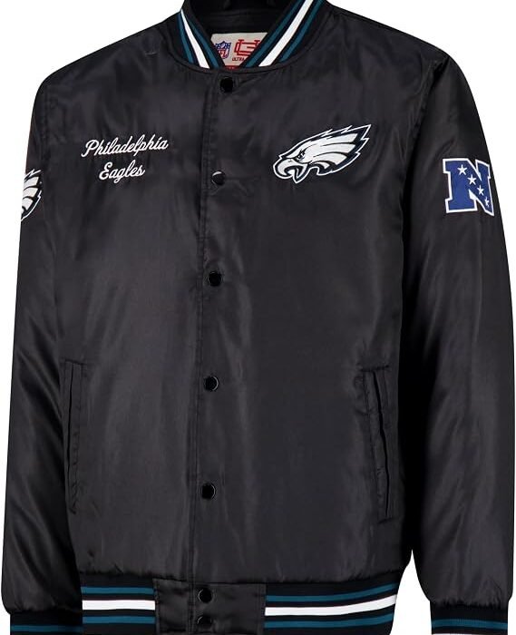 Customize Philadelphia Eagles Satin Varsity Jacket