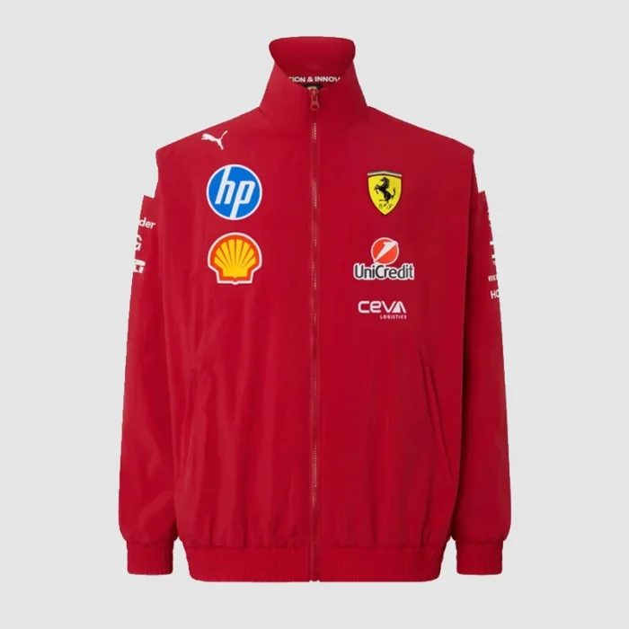 Customize F1 2025 Puma x Scuderia Ferrari T7 Drivers Jacket Red