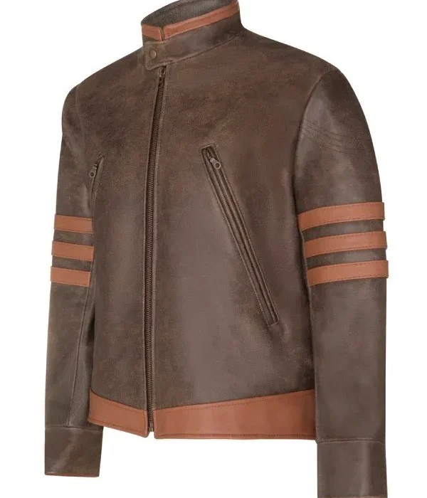 Brown Leather X-Men Wolverine Jacket