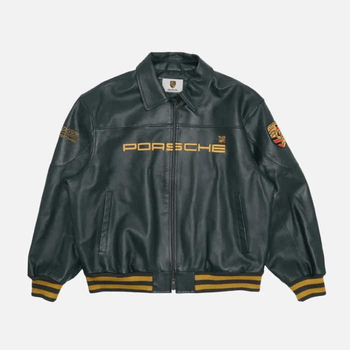 Customize Porsche x Aimé Leon Dore Vintage Leather Bomber Jacket